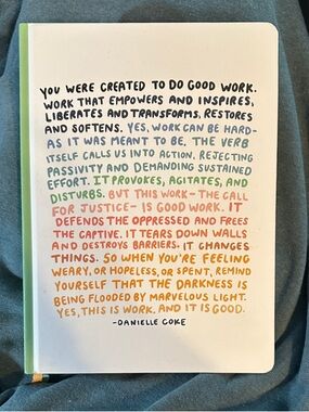 Designworks Inspirational Quote Hardcover Journal with Multicolor Text